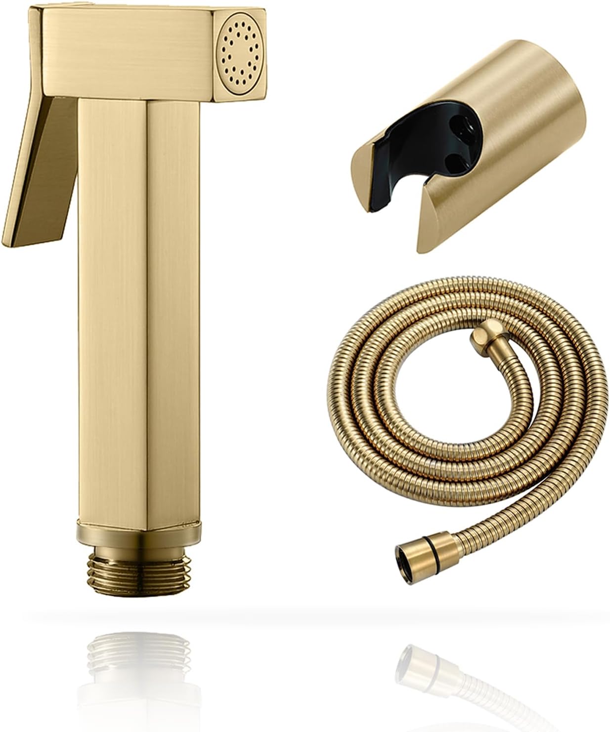 Handheld Bidet Sprayer for Toilet, Cloth Diaper Sprayer with Wall Mounts (ABS) and Hand Held Bidet Bathroom Hose (Stainless Steel), Jet Spray for Toilet, Muslim Shower, Easy to Install (Chrome)
