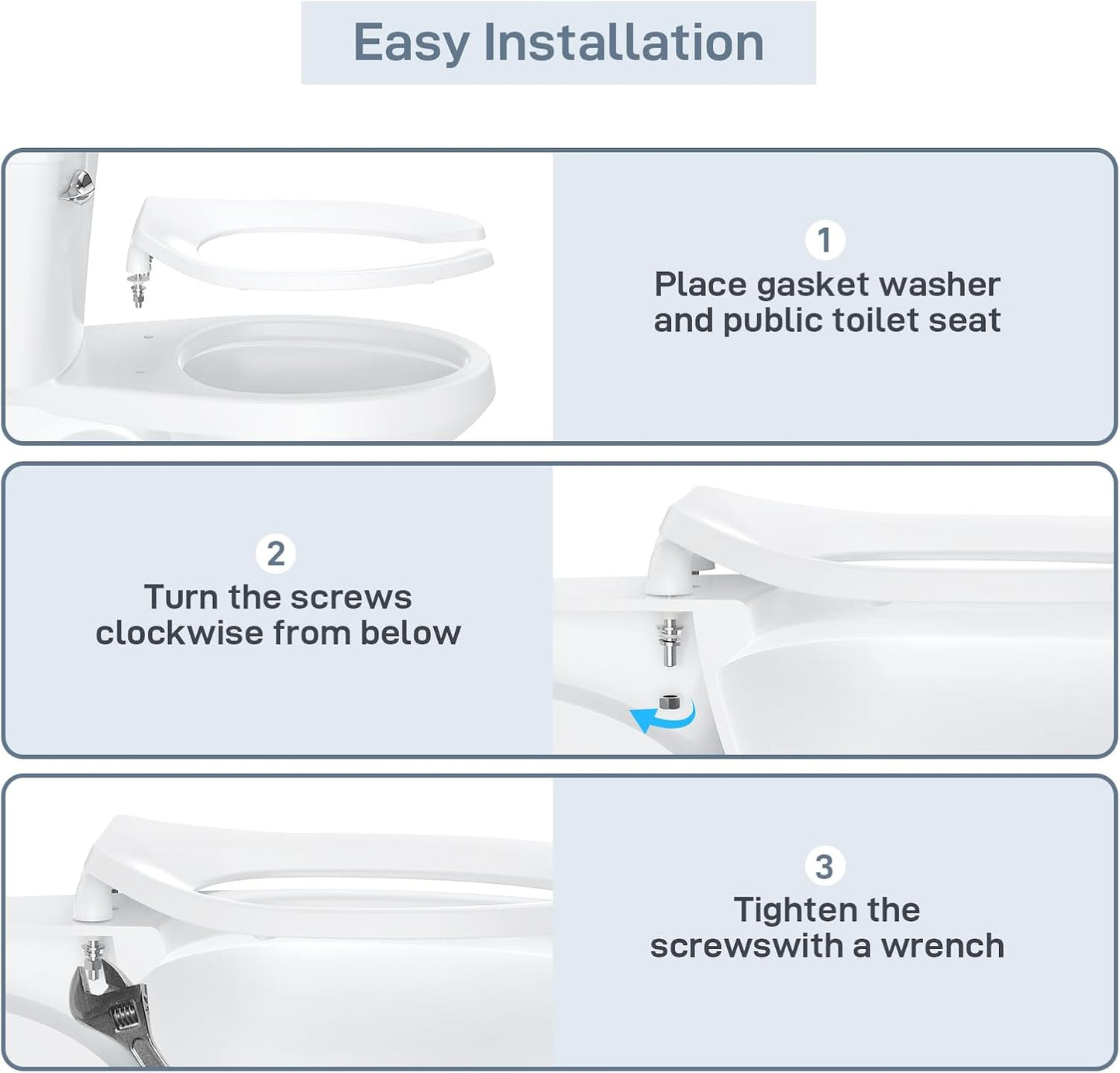 17" White Round Toilet Seat for Adult and Child, Built-In Potty Training Seat with Soft Quiet Close Non-Slip Design, Magnetic Kids Seat and Cover for Round/Oval Toilets, Easy to Install and Clean