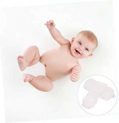 Abaodam 10pcs Newborn Cloth Diapers Liners Soft Absorbent Washable Inserts for Peanut-Shaped Design for Leak Prevention Breathable Cotton Material