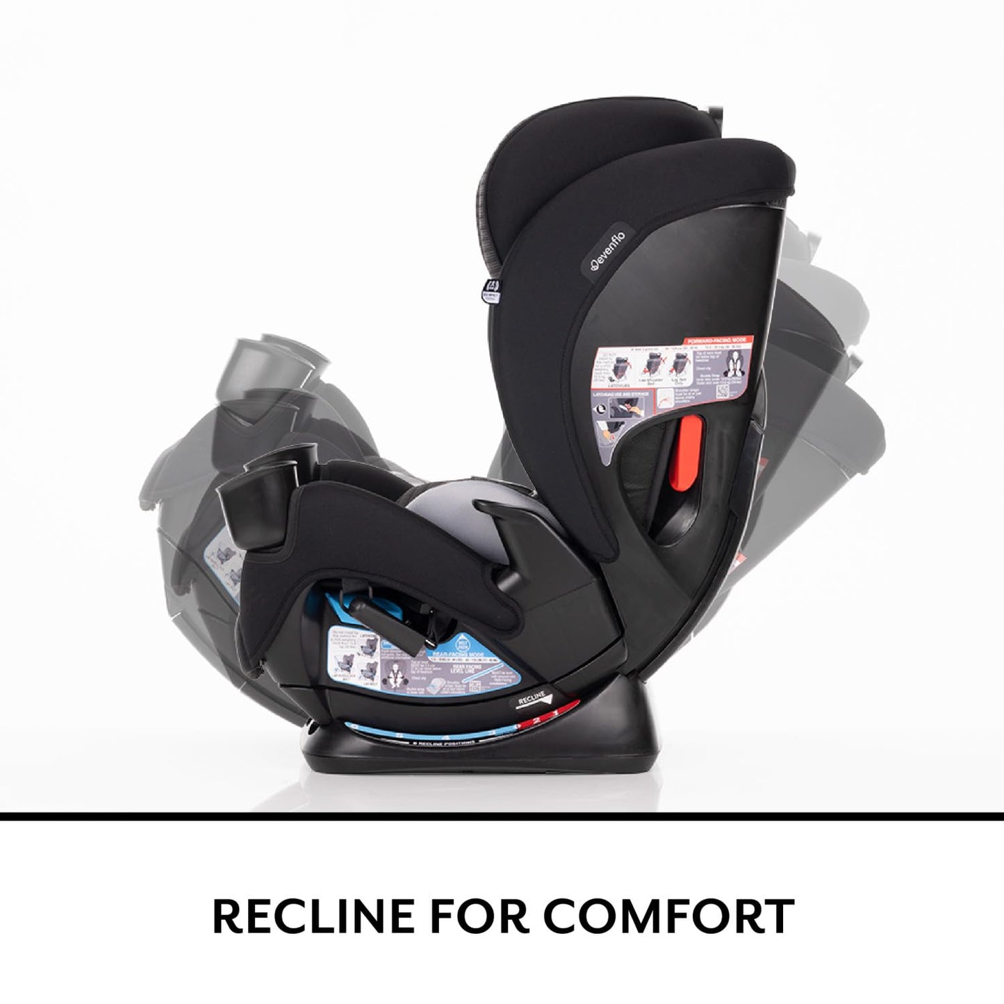 Evenflo All4Stages Slim 4-in-1 Convertible Car Seat (Tybee Black)