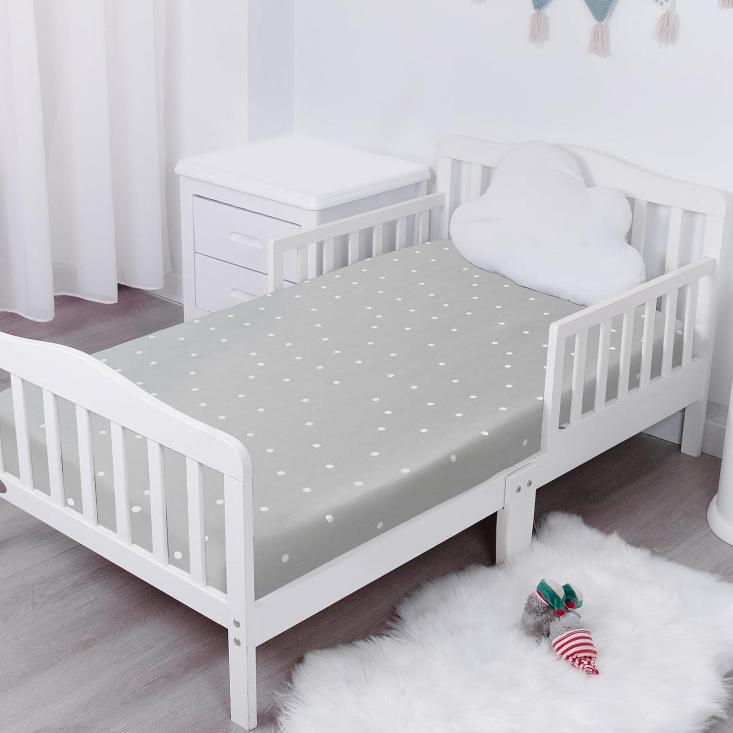 Pack and Play Sheets Fitted 4 Pack, Breathable Baby Playard Mattress Sheet Compatible with Graco Pack n Play, Mini Crib Sheets Fitted for Girls, Pink & Purple Playpen Mattress Sheets
