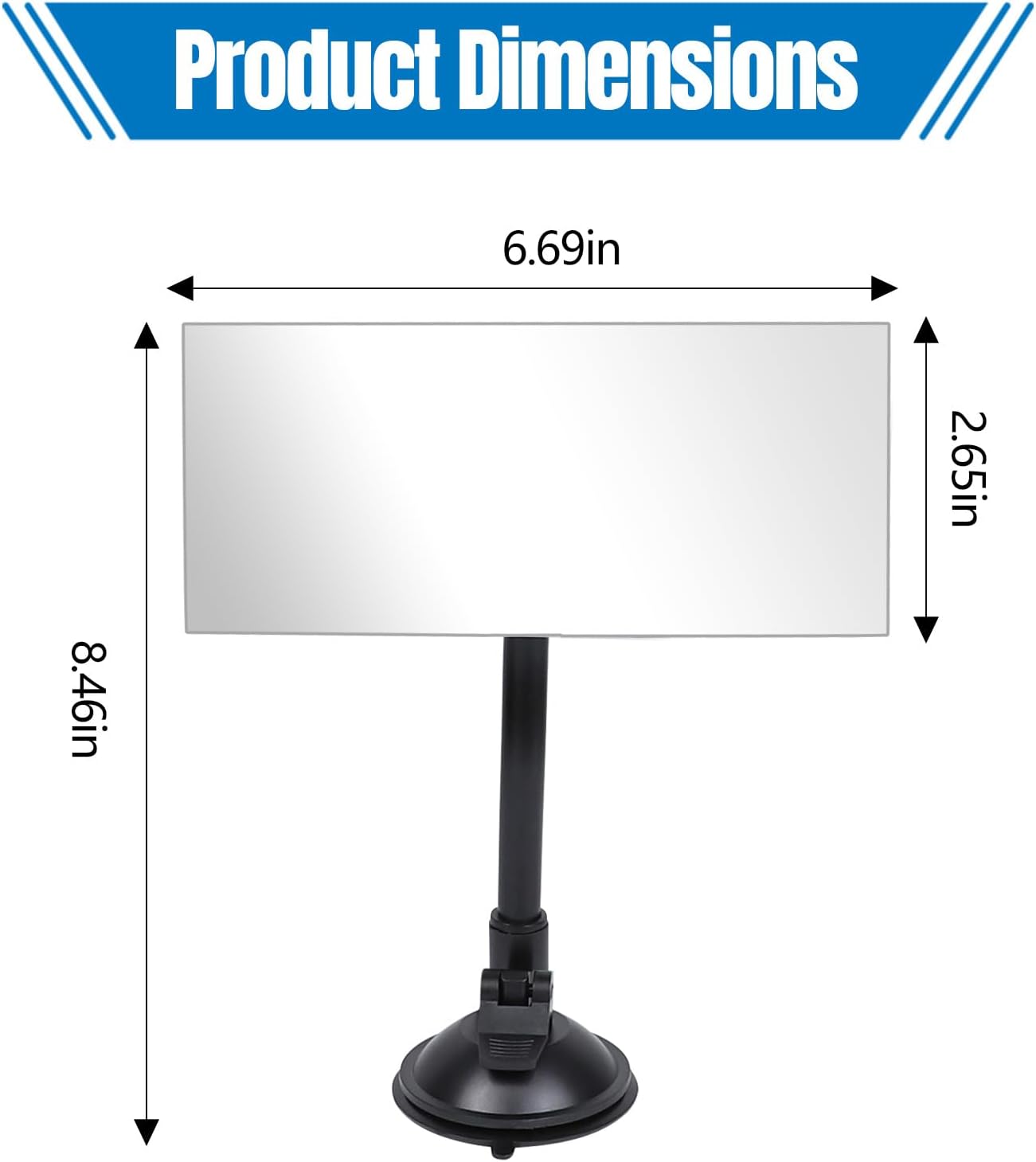 Hovom Suction Cup Baby Car Mirror, Rear Facing Baby Mirror for Cars, 360° Adjustable & HD Wide Angle Convex Interior Rear View Mirrors for Windshield, Universal Car Accessories