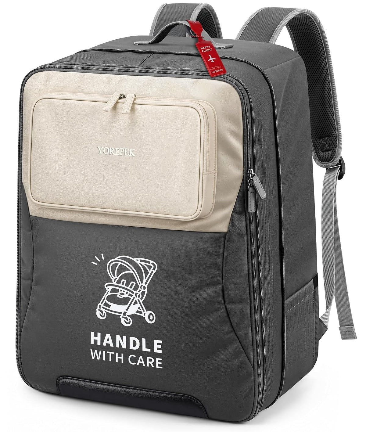 Expandable Padded Stroller Travel Bag for Airplane with Pocket
