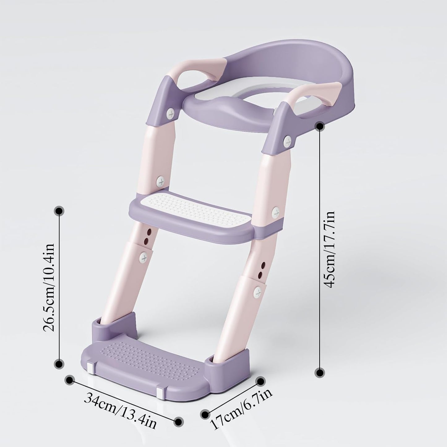 XIGGA 3 in 1 Potty Toilet Training Seat with 2-level Adjustable Steps, Equipped with Waterproof Cushion and Non Slip Step Stool, Dedicated Toilet Seat for Boys Girls - Green