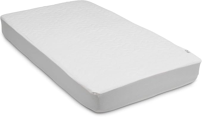 Serta Sertapedic Crib Mattress Protector with Nanotex Stain Repel and Release – Washable and Waterproof Mattress Pad Cover – Essentials for Newborn Baby and Toddler, 52"x 28", White