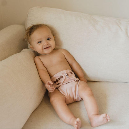 Nora's Nursery Cloth Diapers 7 Pack with 7 Inserts & 1 Wet Bag - Waterproof Cover, Washable, Reusable & One Size Adjustable Pocket Diapers for Newborns and Toddlers - Cali Coastal