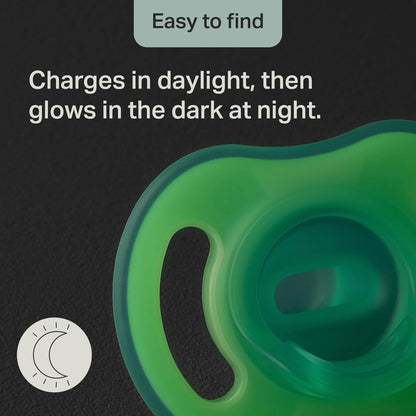 Tommee Tippee NightGlow Pod with 0-6 Month Ultra-Light NightGlow Pacifier, Charge Glow in the Dark Pacifiers in 2 Minutes, Portable UVC Paci Sterilizer, Adjustable Strap, AA Battery or USB Powered