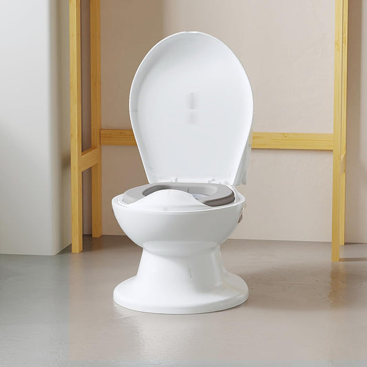 GarveeTech Potty Training Toilet for Toddlers with Life-Like Flush & Sound, Baby Potty Seat, Easy Clean Portable Potty for Boys and Girls