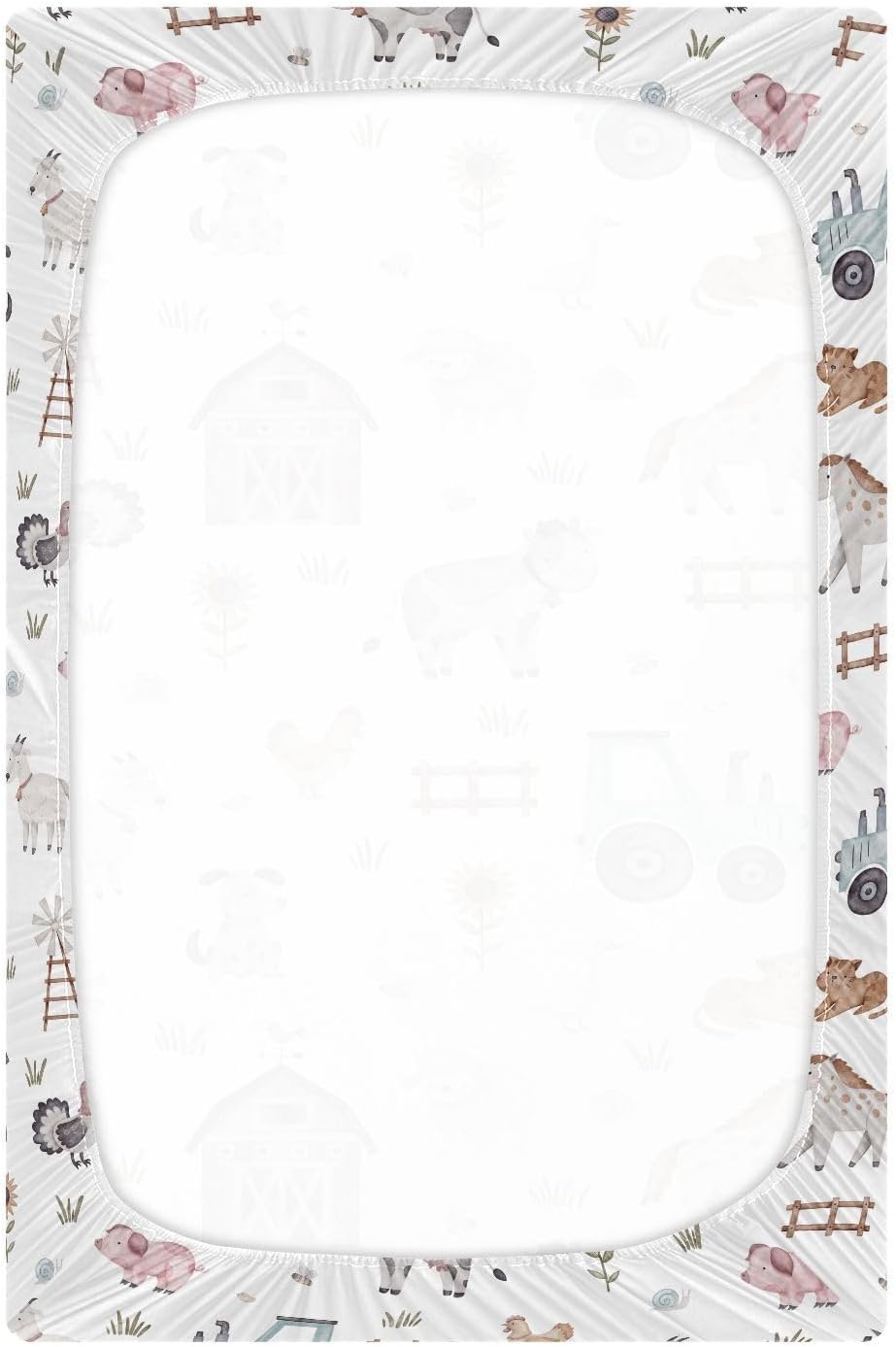 Fitted Crib Sheets Pink Checkered and Bows Stretchy Portable Playard Sheets for Baby Toddler, Breathable Soft Mini Crib Mattress 39 x 27 in for Boys and Girls