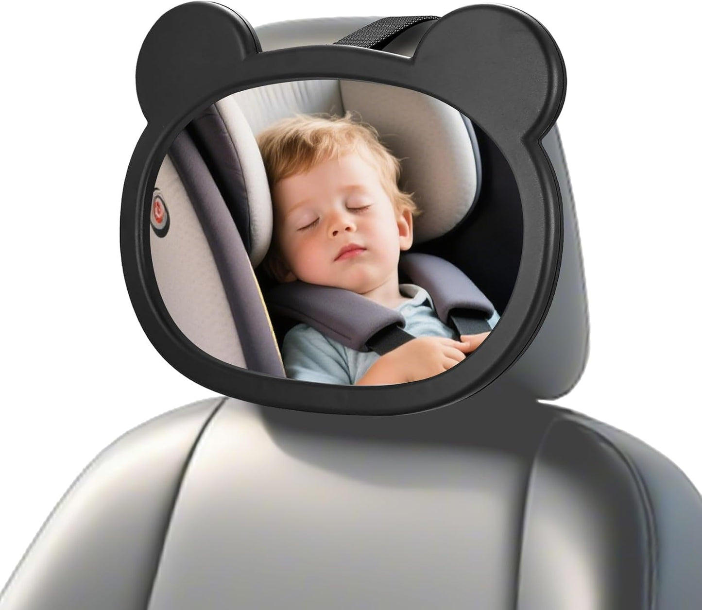1 PcsBaby Car Mirror for Backseat, Safety Baby Car Seat Mirror for Rear Facing, Shatterproof Hook Clip Clear Wide View & 360° Rotation Baby Mirrors Essentials Accessories