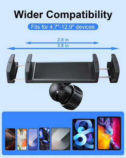 OATSBASF Stroller Phone Holder, Cell Phone Mount Pole Clamp for Baby Stroller, 360 Degree Rotation Phone Holder for Stroller Golf Cart Bike Shopping Carts, for iPhone 16 15 Pro Max 14 13, Smartphones