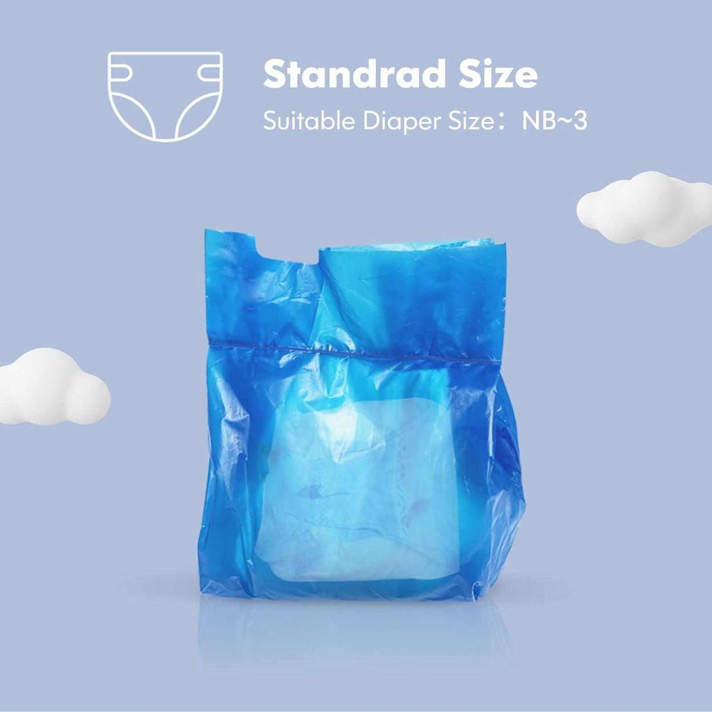 Aroma Room Diaper Pail Refills bag, Leak & Odors Proof Diaper Trash Bags for Newborn Diapers, 540 Count, 12 Rolls (Standrad Size 6.7"x10.8")