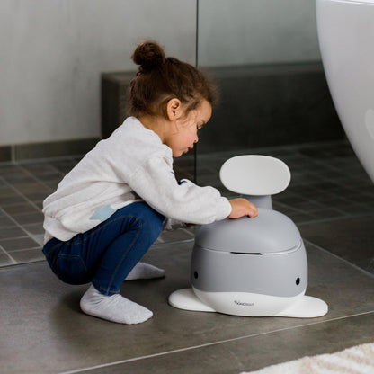 Kindsgut Whale Potty Training Toilet – Ergonomic Toddler Potty for Boys & Girls, Designed in Germany, Non-Slip & Easy Clean, Pigeon Blue