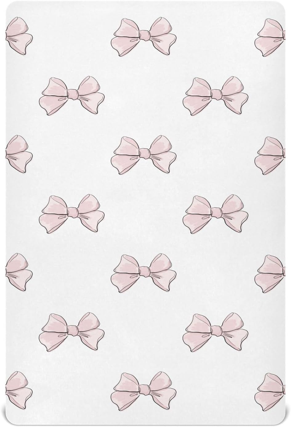 Fall Cute Mushroom Leaves Fitted Crib Sheets Stretchy Portable Playard Sheets for Baby Toddler, Breathable Soft Mini Crib Mattress 52 x 28 in for Boys and Girls