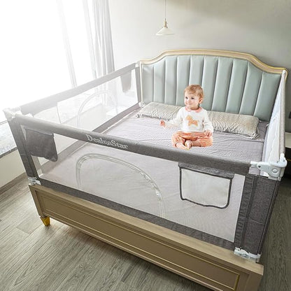 Bed Rail for Toddlers,60"/152cm Baby Bed Rail Guard,Upgrade Adjustable Kids Bed Rail,Universal Safety Baby Bed Side Rail Guard for Twin,Full,Queen,King,Cal King Size.