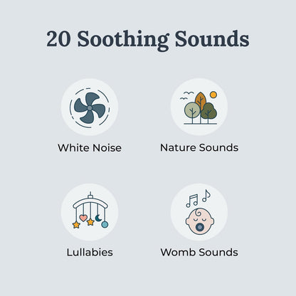 Yogasleep Baby Soundscene White Noise Sound Machine, 20 Relaxing Sounds & Lullabies, Starry Night Light Projector, Bedroom Decor for Infant, Toddler & Kids, Noise Canceling & Sleep Aid, Registry Gift