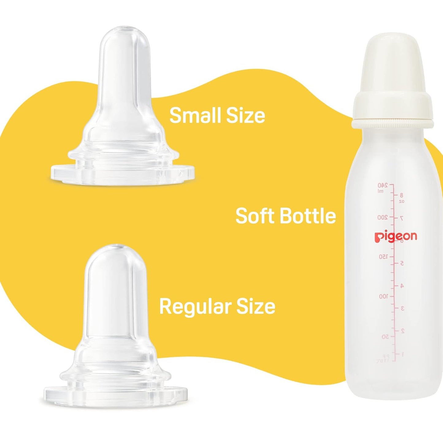 Pigeon Bottle Nipple for Cleft Lip/Palate Baby, Regular Size, Please Use It Under The Guidance of a Pediatrician