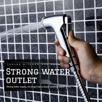 Portable Bidet Sprayer Set with Spring Hose & Holder - Warm Water Handheld for Toilet & Cloth Diaper Sprayer