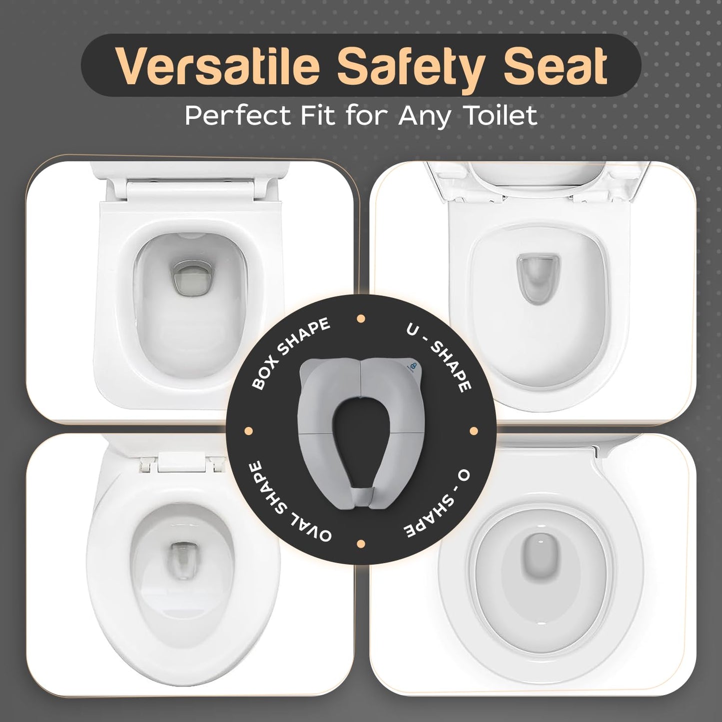 Baby Proof Me Potty Training Seat Travel – Foldable Potty Training Seat Cover for Toddlers, Portable, Travel Potty Seat, Folding Toilet Seat for Kids, and Toddler Toilet Seat Cover