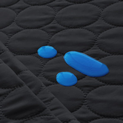 Pack and Play Sheets Fitted Quilted Waterproof Protector, 2 Pack Playard Mattress Pad Compatible with Graco Pack n Play, Mattress Cover fits for Baby Playpen Mattress, Mini Crib, Gray & Navy Blue