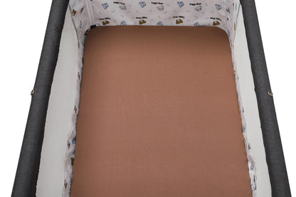 Bassinet Sheet Set 2 Pack Snug Fitted Bedside Sleeper Bassinet Sheets, Stretchy Ultra Soft, Unisex Boy Girl, Light Blue & Dinosaur