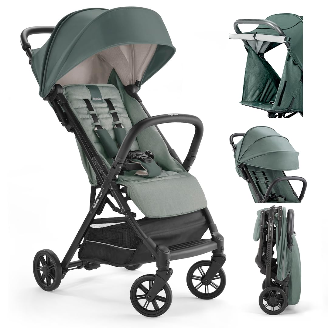 Inglesina Quid 2 Stroller - Midnight Blue - Ultra Compact Lightweight Travel Stroller, Babies and Toddlers, Airplane Overhead, Foldable, Reclining Seat, Collapsible Canopy, 3 Months - 50 lbs, BPA Free