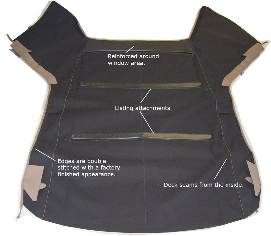 Sierra Auto Tops Convertible Top Replacement for Chrysler Sebring/Stratus 2001-2006, Sailcloth Vinyl, Black