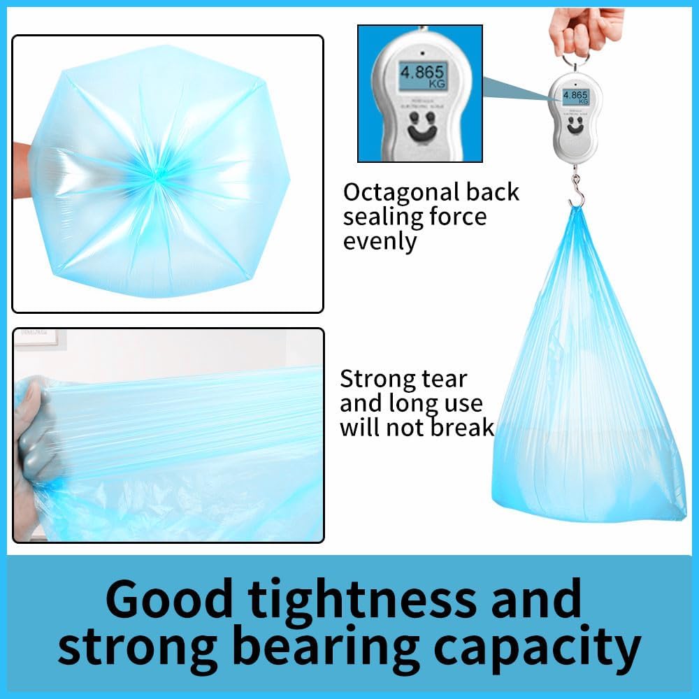 Handle Trash Bags 4 Gallon 100 Counts Small Garbage Bags for Office,Kitchen,Bedroom Waste Bin, Rubbish,Trash Can Liner