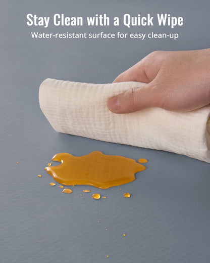Blissful Diary Baby Splat Mat for Under High Chair, 50.4 x 50.4 Inch Wipeable Splash Mat, Waterproof and Washable, Anti-Slip Floor Protector, Retro Rainbow