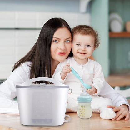 Silicone Microwave Steam Sterilizer Bag 1500ML Reusable Steaming Bags for Baby Bottles, Breast Pump,Pacifiers and Teethers，Breast Feeding Baby Travel Accessories