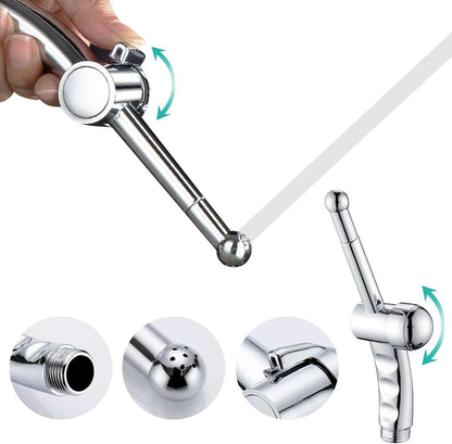 BARROCK Bathroom Hand Held Bidet Sprayer for Toilet Handheld Shattaf Spray Head Attachment Replacement, Adjustable Water Pressure for Feminine, Pets and Baby Diaper Washing, Matte Black