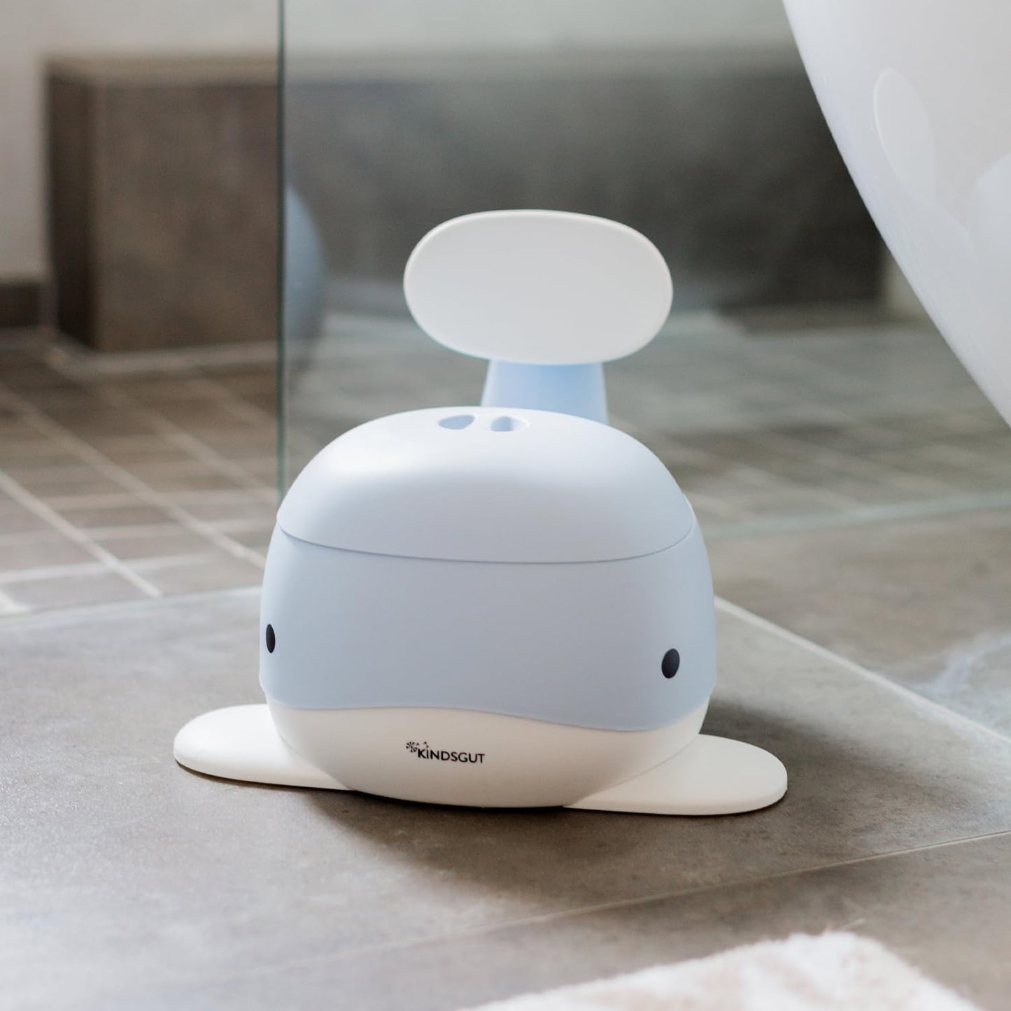 Kindsgut Whale Potty Training Toilet – Ergonomic Toddler Potty for Boys & Girls, Designed in Germany, Non-Slip & Easy Clean, Pigeon Blue