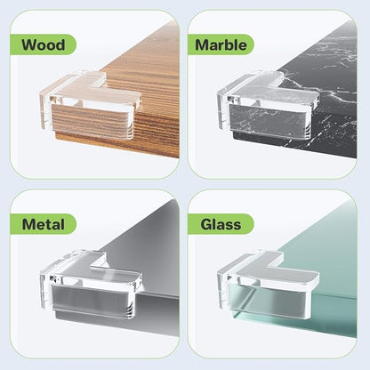 30 Pack Clear Baby Corner Protectors, L-Shaped & Spherical Furniture Edge Guards for Baby Proofing Soft PVC Table Corner Covers for Safety on Tables, Cabinets, Shelves – Childproof Bumpers for Home