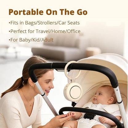 Portable Sound Machine Powerful Battery White Noise Machine 30 Soothing Sounds 4 Timers Memory Function for Baby Kids Adults Brown Noise Sleep Sound Machine for Home Travel Office