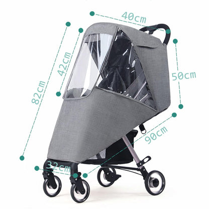 Universal Stroller Raincovers for Twins Baby Stroller Pushchair Waterproof Buggy Pram Raincoat Wind Dust Rain Covers PVC Double Carrycots Weather Shield Protector (Tandem Twin Buggy Rain Cover)