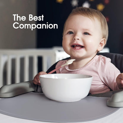 Cuddle Campus Set of 3 Silicone Placemats with Raised Edges for Kids,Toddlers,Babies, Non-Slip Dinning Table Mat, Baby Eating Mat, Food Mat Set 2