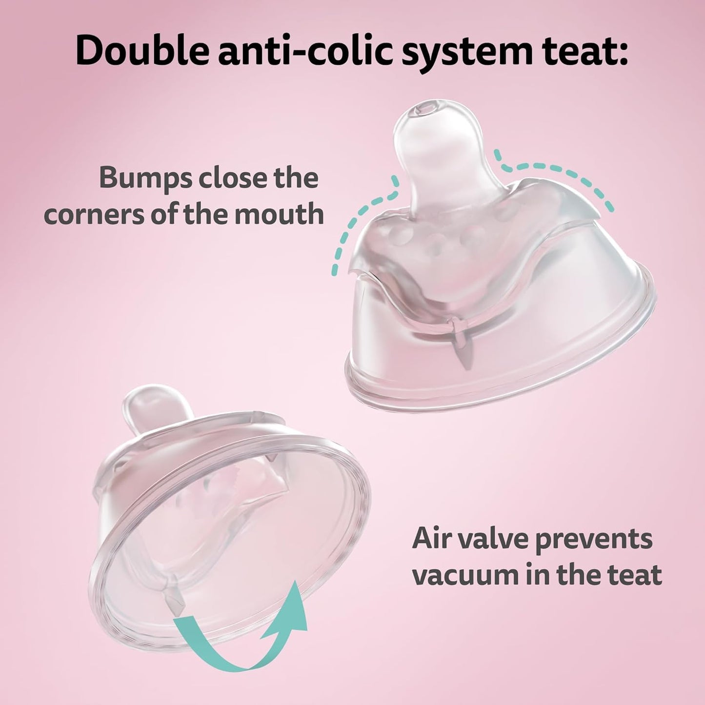 Herobility Anti-Colic Baby Bottles 5 oz / 140 ml – Pack of 3 Newborn Baby Bottles, Slow Flow Plastic Bottles, Breast-Shaped Teat for Breastfed Babies, Small Baby Bottles, Swedish Design, Batman