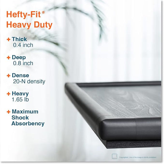 Roving Cove HeftyFit Edge Corner Protector Baby Proofing (Large 18ft Edge 8 Corners), Heavy-Duty, Soft NBR Rubber Foam, Furniture Fireplace Safety Bumper Guard, 3M Adhesive, Onyx Black