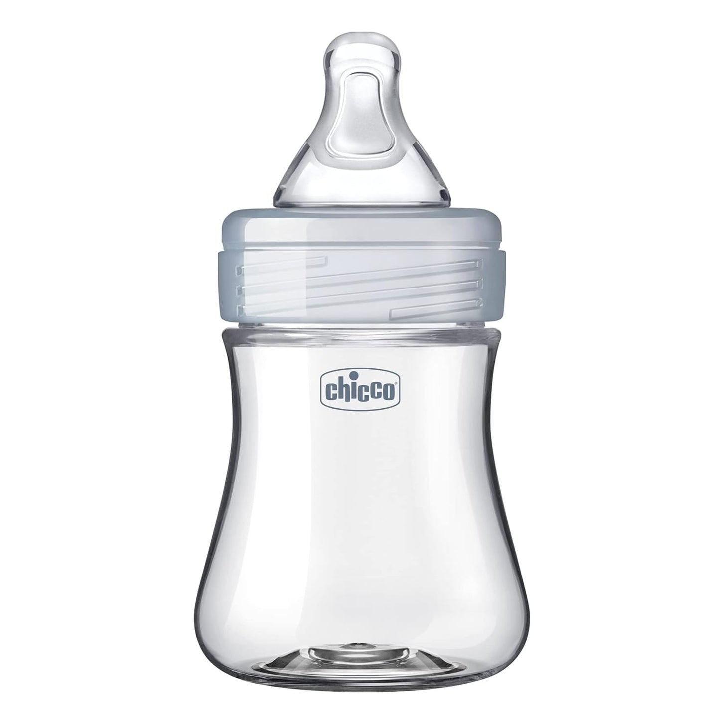 Chicco Duo 9oz Hybrid Baby Bottle, Real Glass Inside, Lightweight Plastic Outside, Patented Invinci-Glass Technology, Intui-Latch Nipple, 2-Pack, Clear/Pink