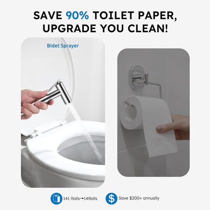 Arofa Handheld Bidet Sprayer for Toilet - 2 Pack Bidets Faucet for Existing Toilets Cloth Diaper Jet Sprayer, Stainless Steel Muslim Shower with Bidet Hose for Feminine Wash