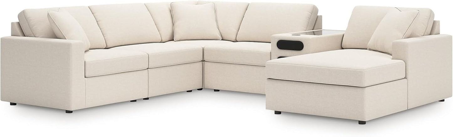 Signature Design by Ashley Modmax Coastal Press-Back Swivel Glider Rocker Recliner with Machine Washable Cover, Hidden Storage Compartments and 2 Bolster Pillows, Beige - Colors B
