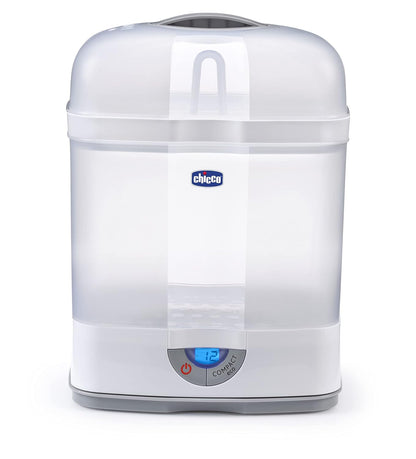Chicco 3-in-1 Modular Electric Steam Sterilizer for Baby Bottles, Feeding Accessories, and More | Eliminates 99.9% of Germs | 3 Configurations | Automatic Shut-Off and Quiet Operation
