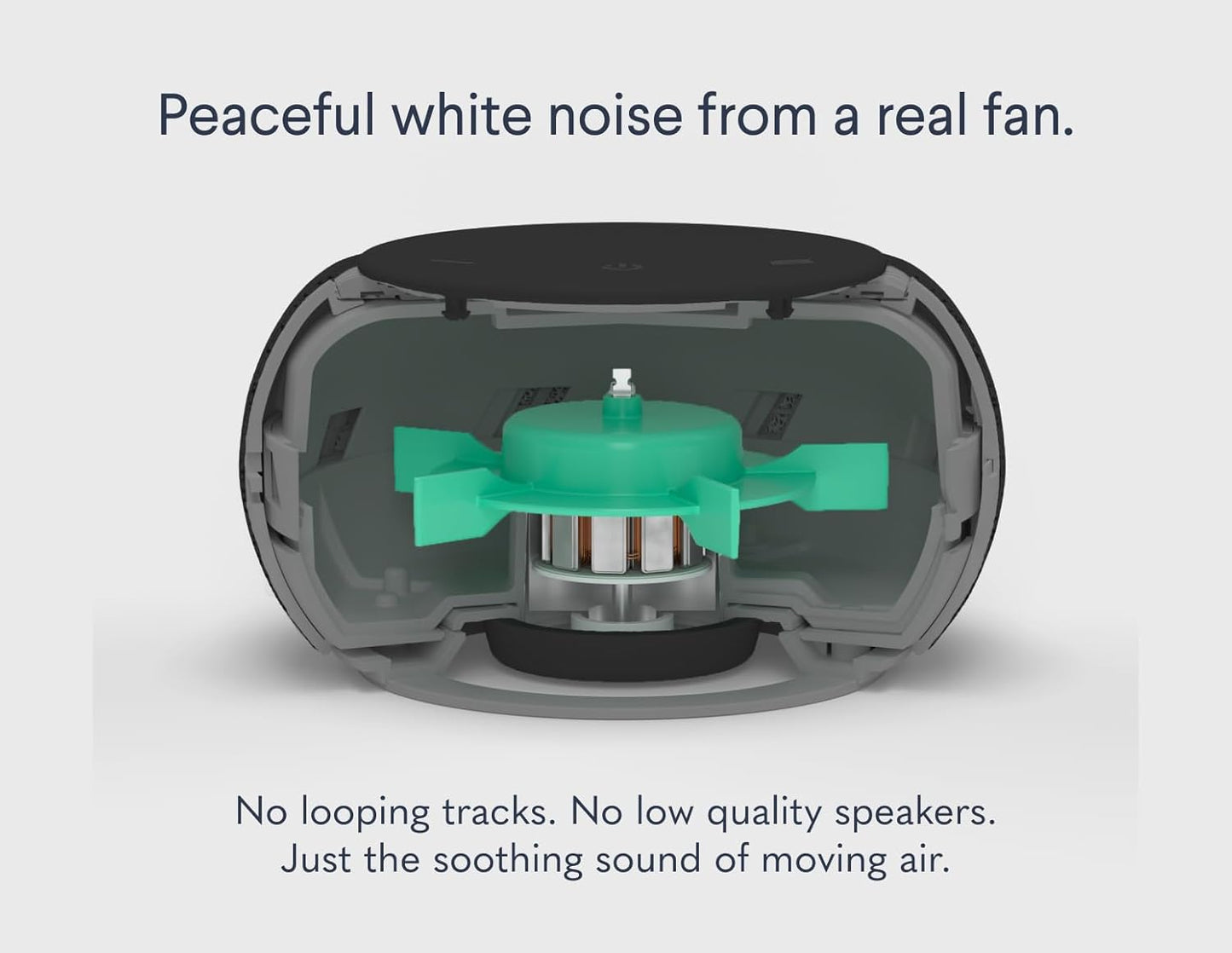 SNOOZ Pro White Noise Sound Machine - Natural Fan Noise, Non-Looping Sound, App Scheduler - Travel Case Included, Sleep Aid for Adults & Baby, 10 Volume Settings, Portable, Gift Registry - Cotton