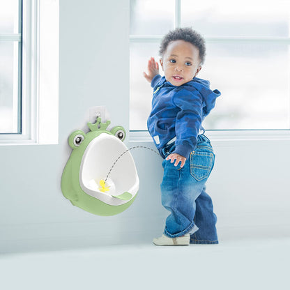 Potty Training Urinal Boy Urinal Kids Toddler Pee Trainer Bathroom Funny Baby Training Potties（Green）