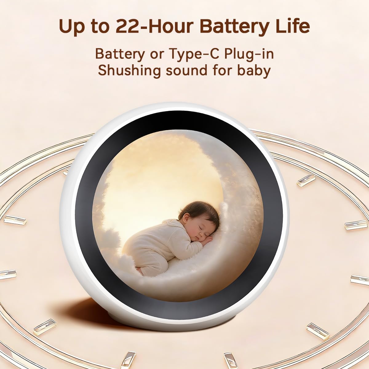Continuous Sound Machine Battery Small White Noise Machine for Baby Kids Adult with 32 Soothing Sounds 32 Volume Levels Sleep Brown Noise Machine for Travel Office Privacy with 4 Timer & Memory