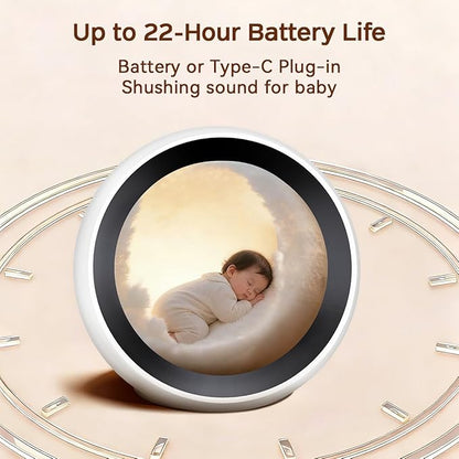 Battery Sound Machine Small White Noise Machine for Baby Kids Adult with 32 Volume Levels 32 Soothing Sounds Sleep Brown Noise Machine with 4 Timer & Memory for Travel Office Privacy