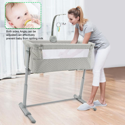 RONBEI Baby Bassinet, Bedside Sleeper Cribs,Baby Bed to Bed, Adjustable, Portable for Newborn, Infant/Baby Boy/Baby Girl
