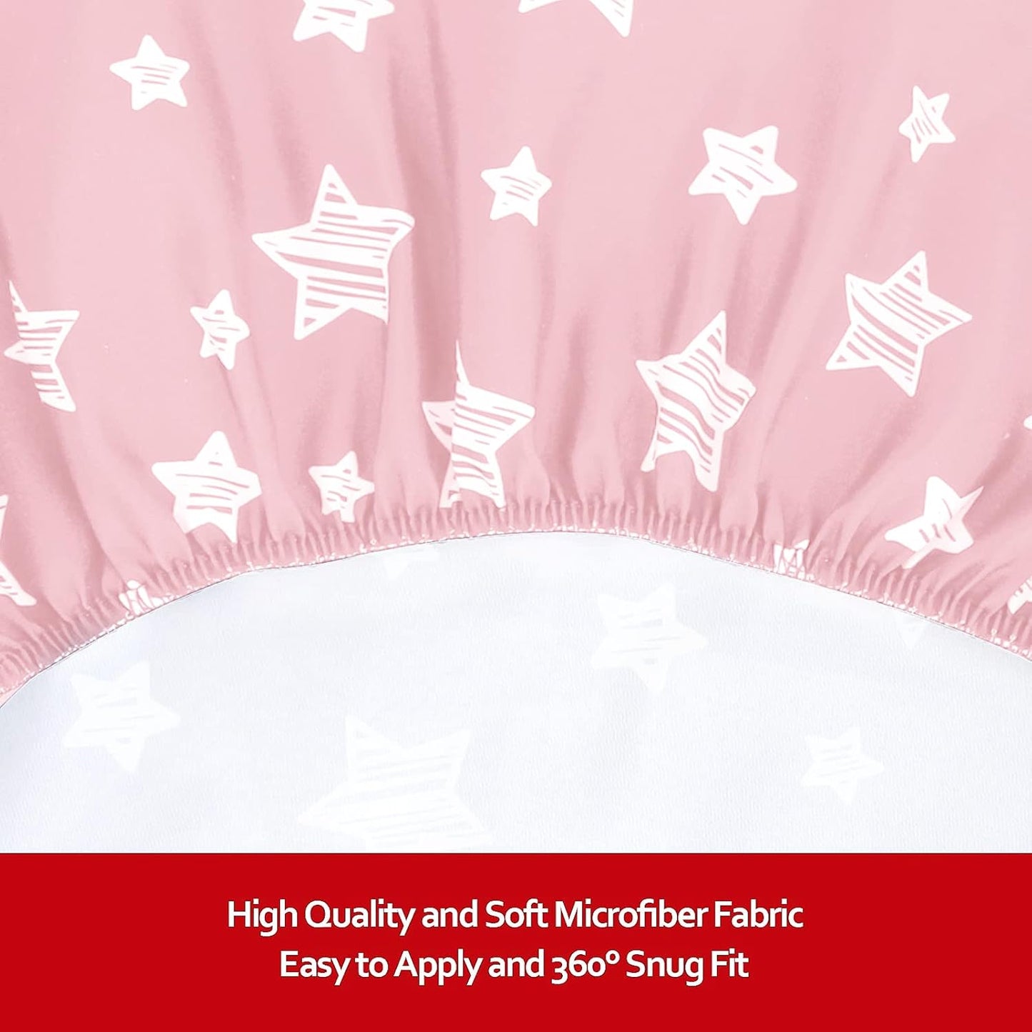 Pack and Play Sheets, 2 Pack Mini Crib Sheets, Stretchy Playard Fitted Sheet, Compatible with Graco Pack n Play, Soft and Breathable Material, Planet & Flower