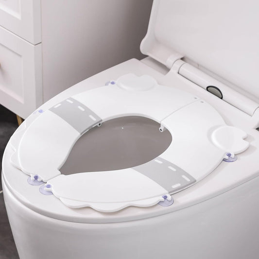Portable Potty Training Seatï Upgraded Non-Slip-Anti pinch buttocks, No need to disassemble and install every time, saving a lot of time for Toddlers & Kids, Suitable for multi shaped toilets (Pink)