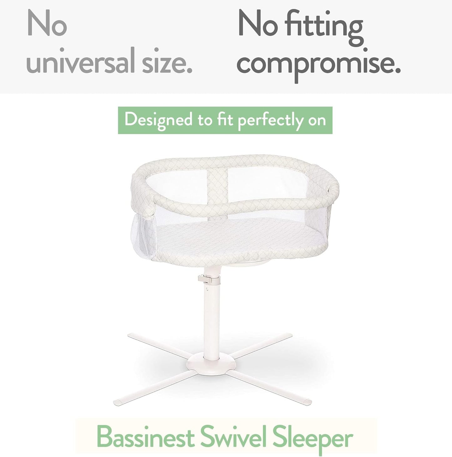 Bedside Sleeper Bassinet Sheets for 33x20 Inch Mattress Pad – Compatible with Maxi COSI Iora, Kidsclub, Angelbliss, Baby Joy, Koola Baby Bedside Bassinet – 100% Jersey Cotton – 2 Pack